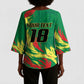 Senegal Football Pride Custom Kimono Sleeve Blouse Les Lions de la Teranga