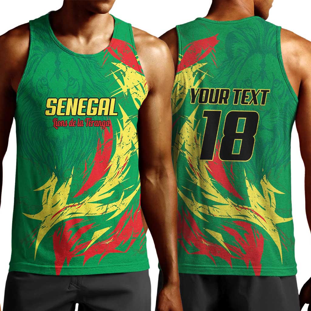 Senegal Football Pride Custom Men Tank Top Les Lions de la Teranga