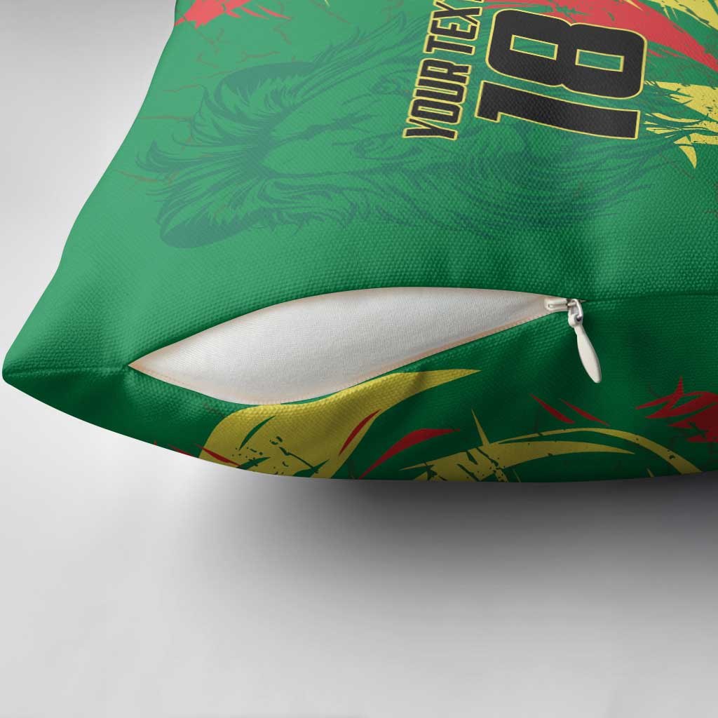Senegal Football Pride Custom Pillow Cover Les Lions de la Teranga