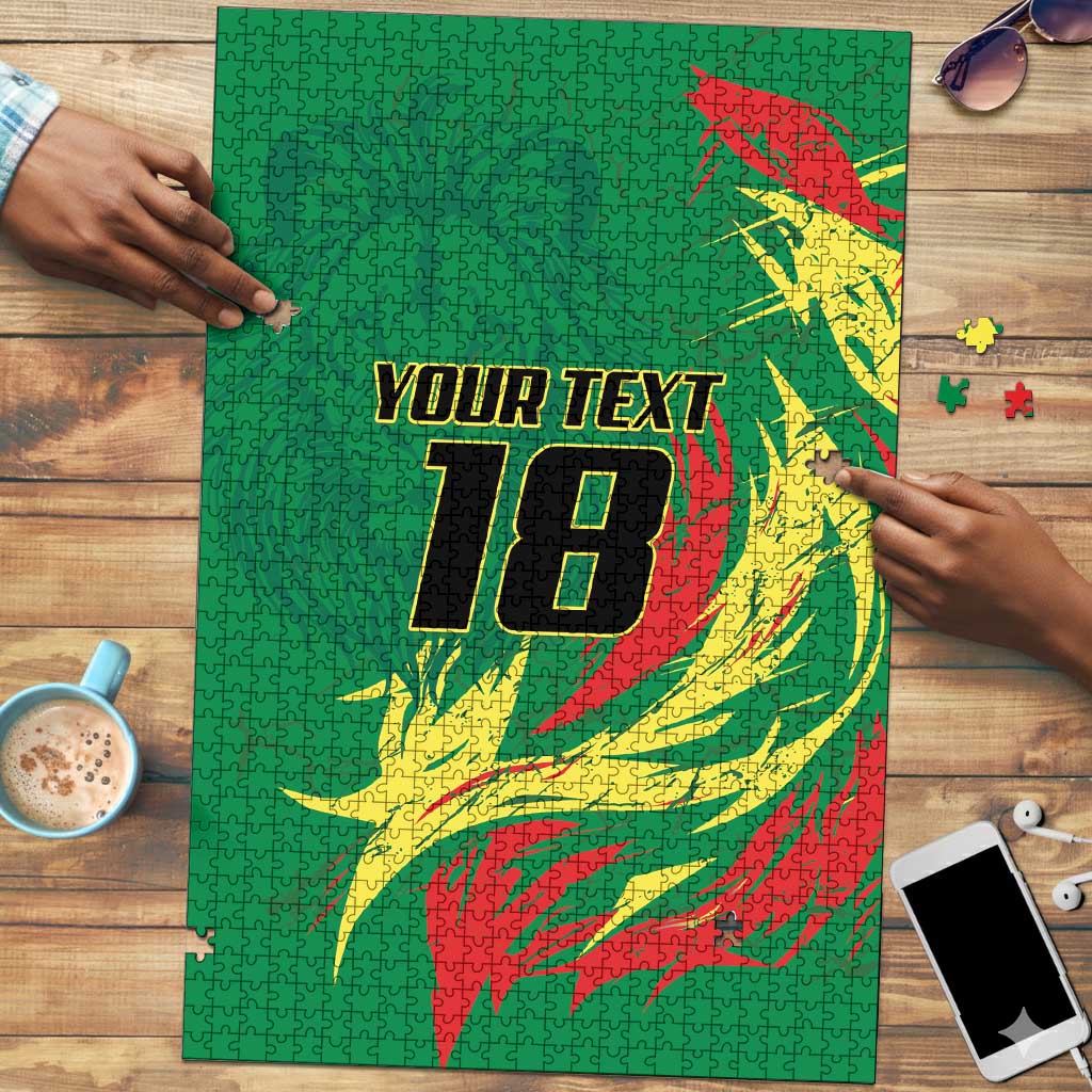 Senegal Football Pride Custom Puzzle Les Lions de la Teranga