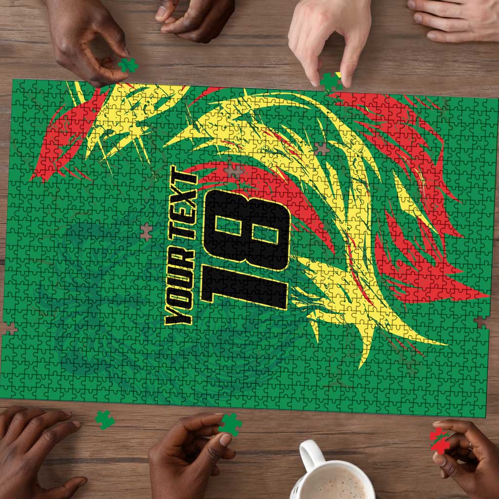 Senegal Football Pride Custom Puzzle Les Lions de la Teranga