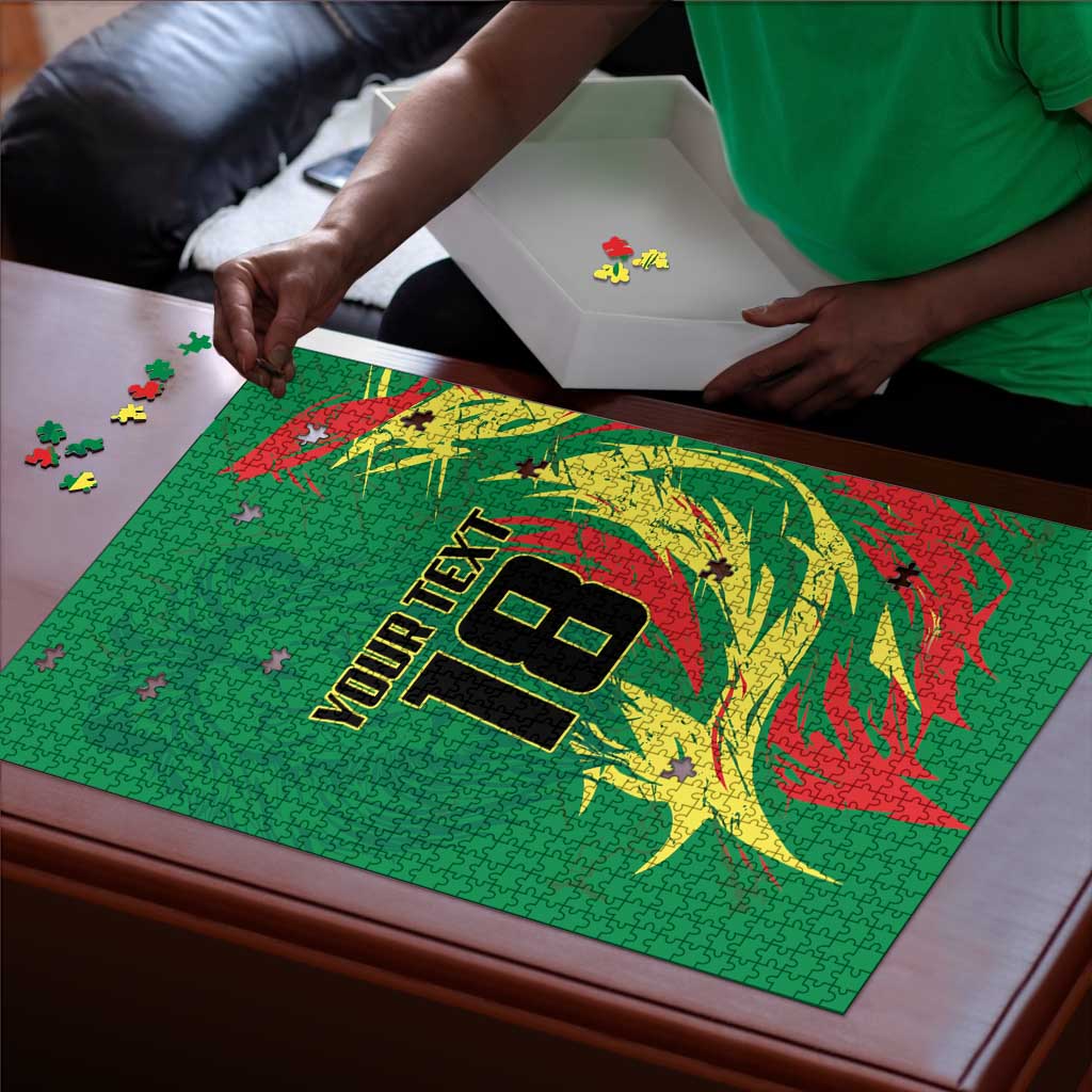Senegal Football Pride Custom Puzzle Les Lions de la Teranga