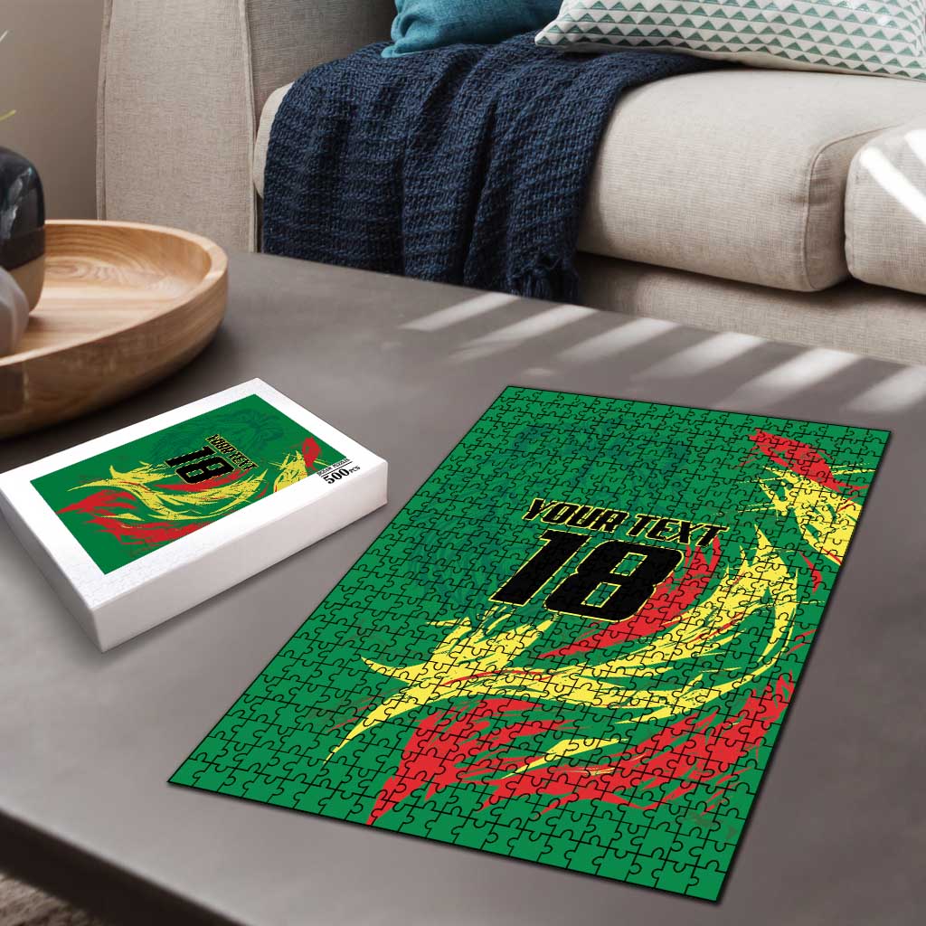 Senegal Football Pride Custom Puzzle Les Lions de la Teranga