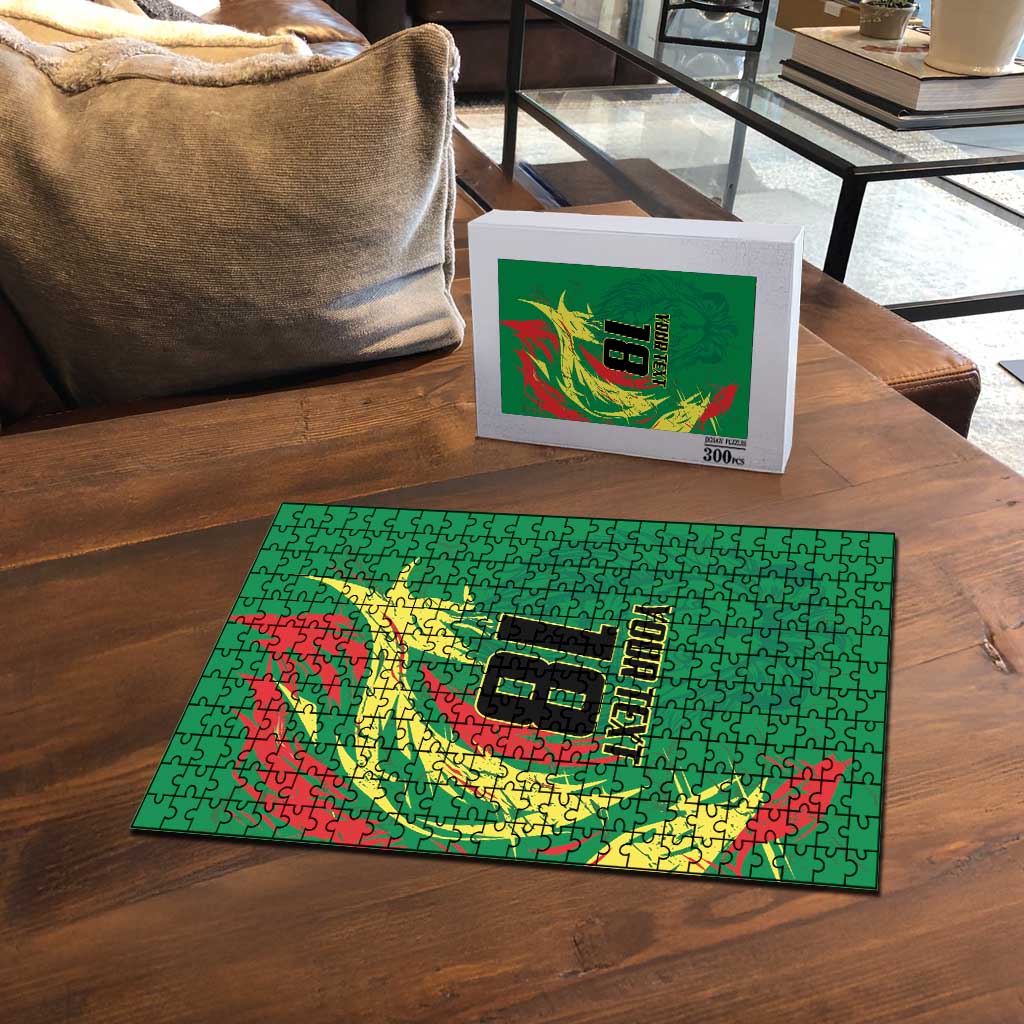 Senegal Football Pride Custom Puzzle Les Lions de la Teranga