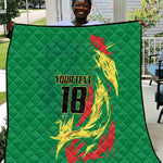 Senegal Football Pride Custom Quilt Les Lions de la Teranga