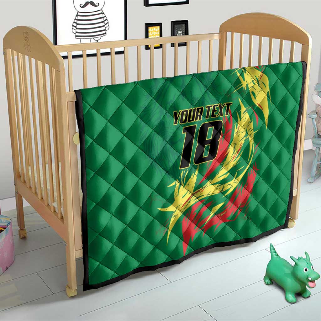 Senegal Football Pride Custom Quilt Les Lions de la Teranga