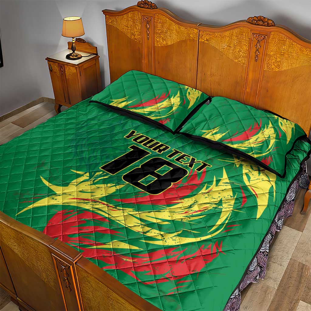 Senegal Football Pride Custom Quilt Bed Set Les Lions de la Teranga