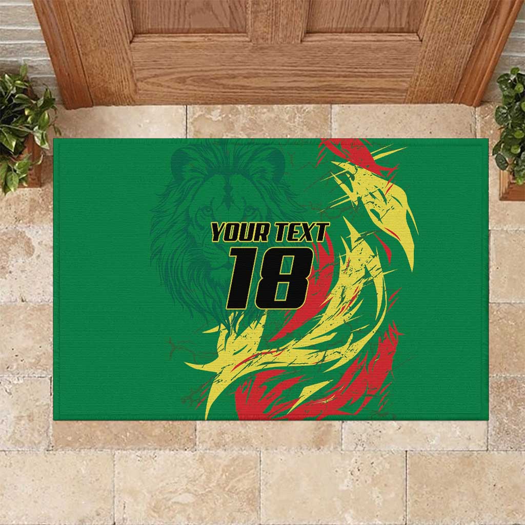 Senegal Football Pride Custom Rubber Doormat Les Lions de la Teranga