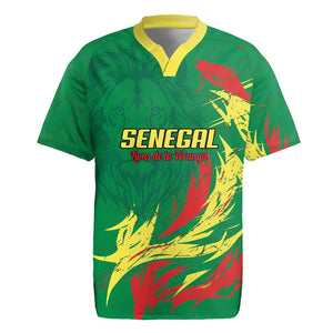 Senegal Football Pride Custom Rugby Jersey Les Lions de la Teranga