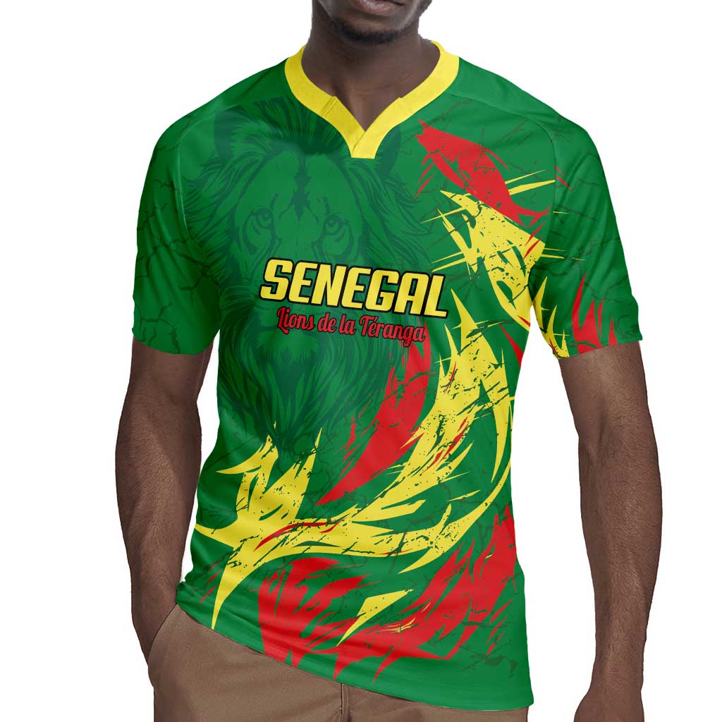 Senegal Football Pride Custom Rugby Jersey Les Lions de la Teranga