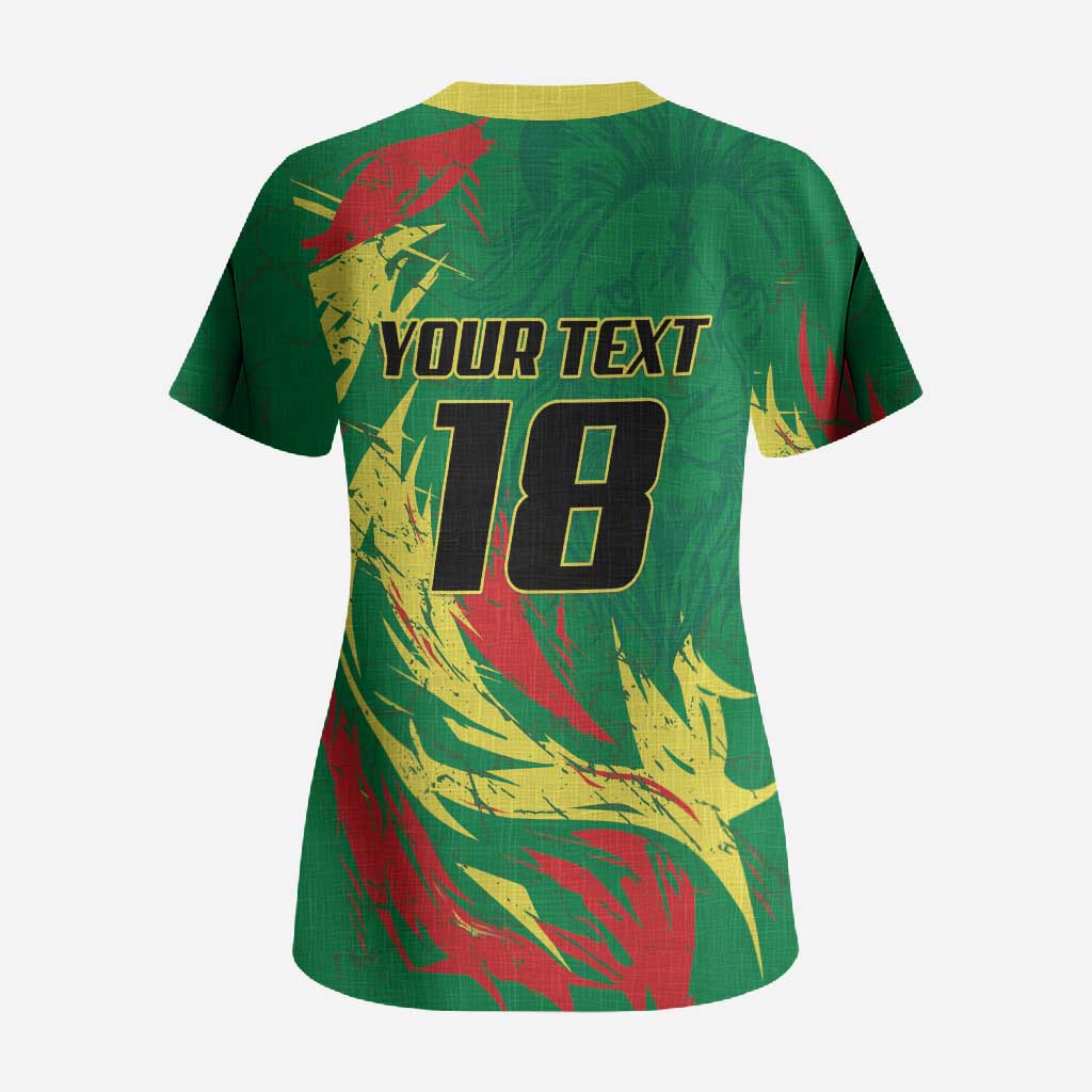 Senegal Football Pride Custom Scrub Top Les Lions de la Teranga