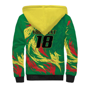 Senegal Football Pride Custom Sherpa Hoodie Les Lions de la Teranga