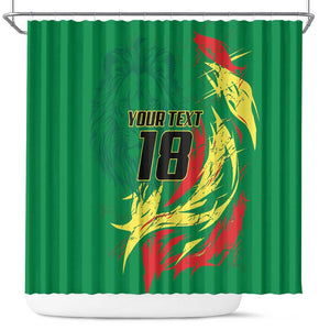 Senegal Football Pride Custom Shower Curtain Les Lions de la Teranga