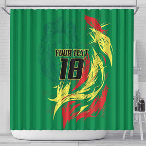 Senegal Football Pride Custom Shower Curtain Les Lions de la Teranga