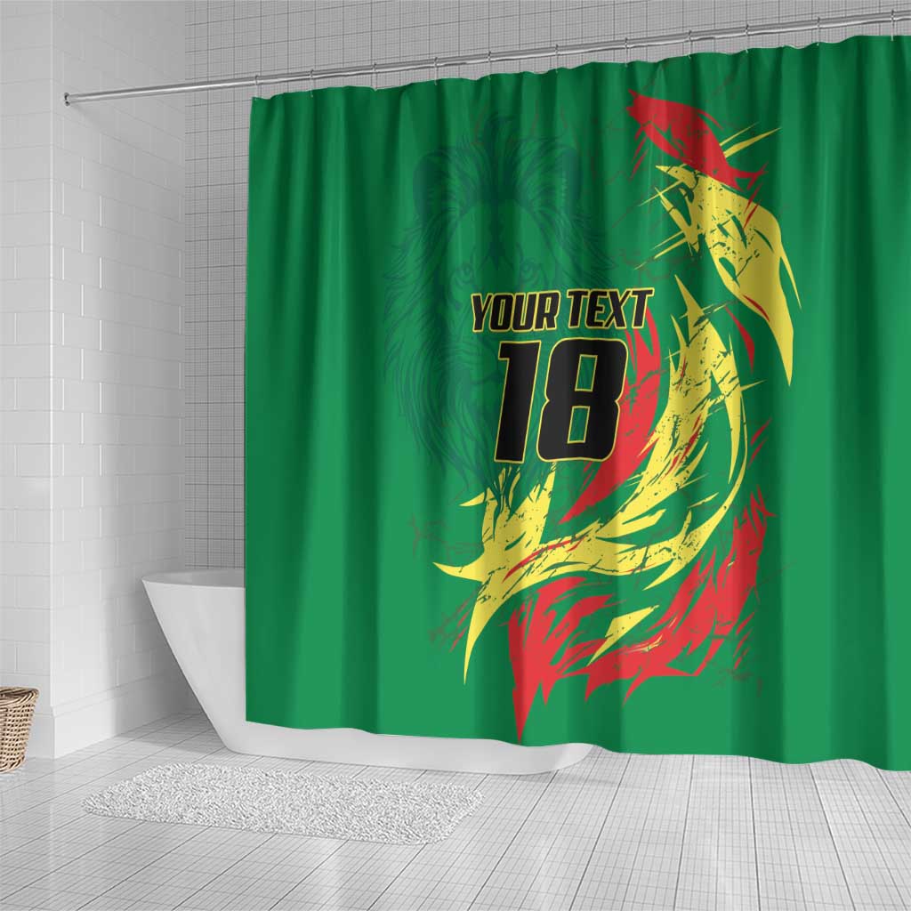 Senegal Football Pride Custom Shower Curtain Les Lions de la Teranga