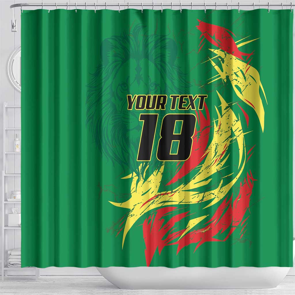 Senegal Football Pride Custom Shower Curtain Les Lions de la Teranga