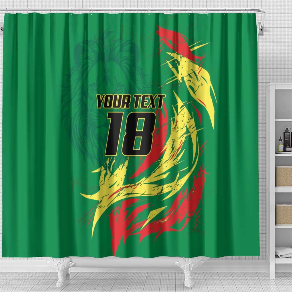 Senegal Football Pride Custom Shower Curtain Les Lions de la Teranga