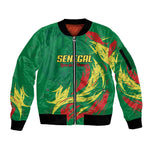 Senegal Football Pride Custom Sleeve Zip Bomber Jacket Les Lions de la Teranga