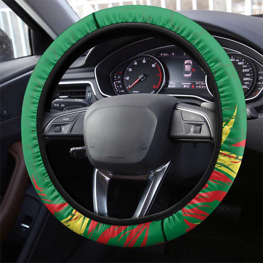 Senegal Football Pride Steering Wheel Cover Les Lions de la Teranga