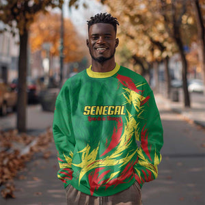 Senegal Football Pride Custom Sweatshirt Les Lions de la Teranga