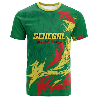 Senegal Football Pride Custom T shirt Les Lions de la Teranga
