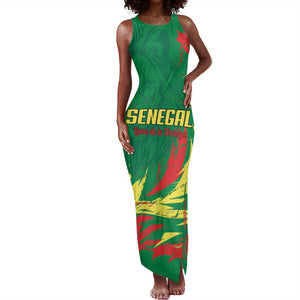 Senegal Football Pride Custom Tank Maxi Dress Les Lions de la Teranga