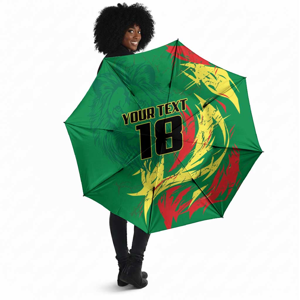 Senegal Football Pride Custom Umbrella Les Lions de la Teranga
