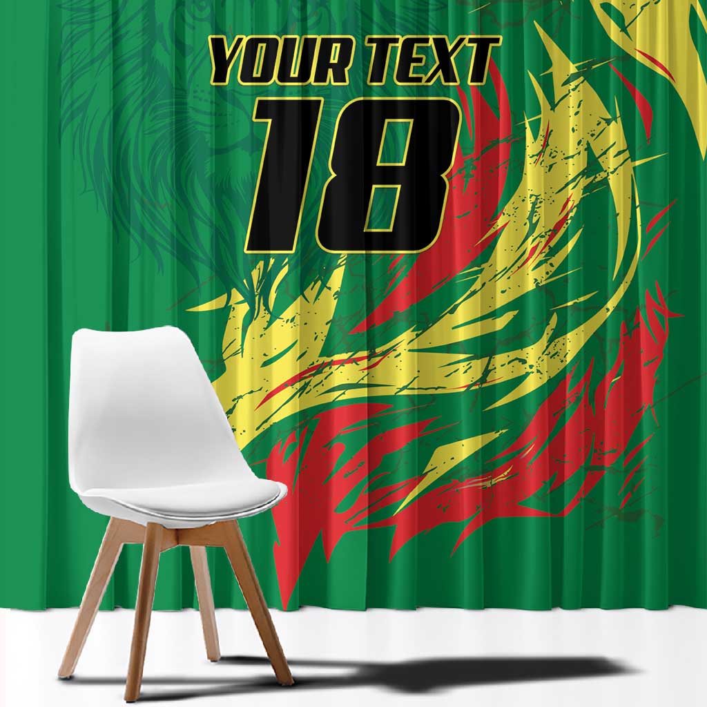 Senegal Football Pride Custom Window Curtain Les Lions de la Teranga