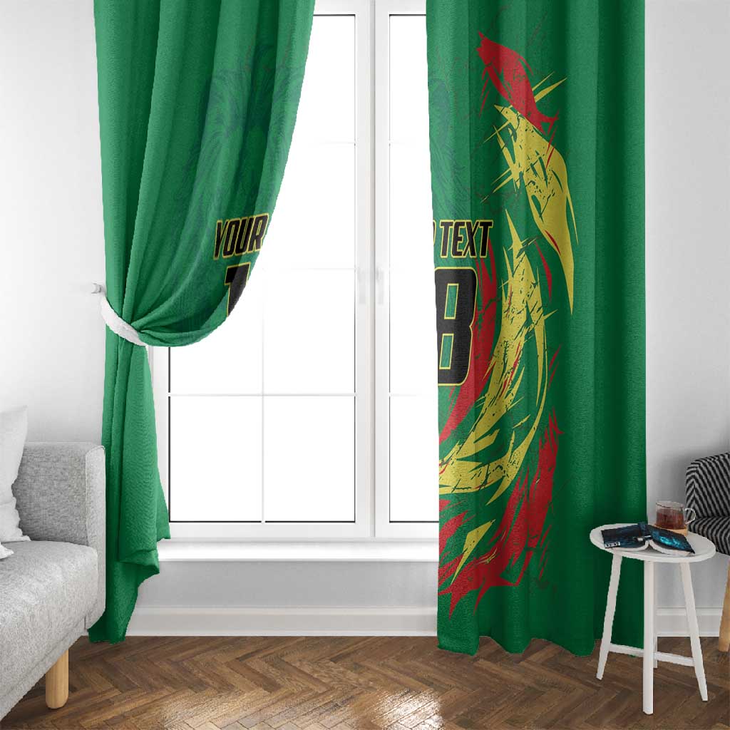 Senegal Football Pride Custom Window Curtain Les Lions de la Teranga