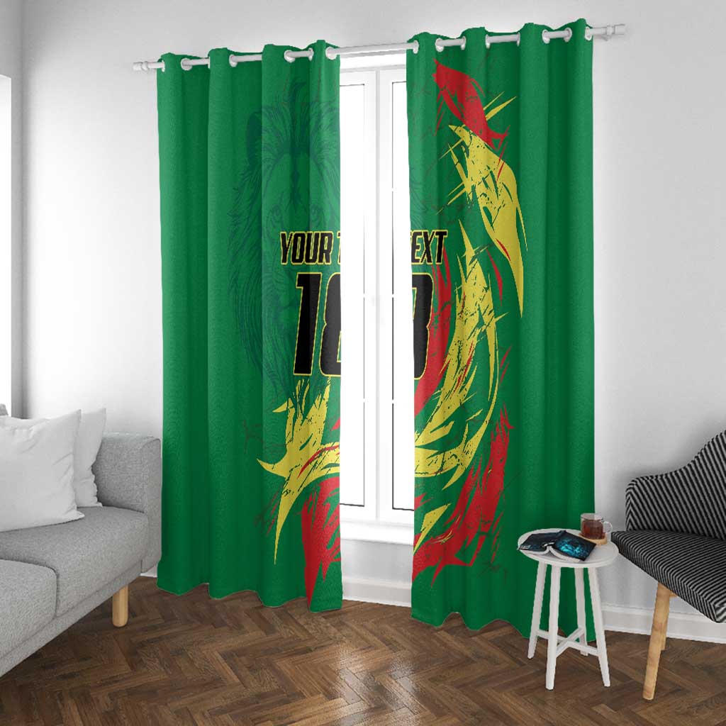 Senegal Football Pride Custom Window Curtain Les Lions de la Teranga