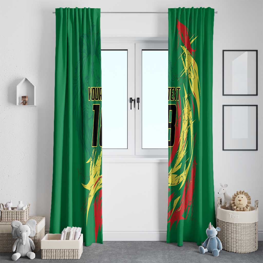 Senegal Football Pride Custom Window Curtain Les Lions de la Teranga