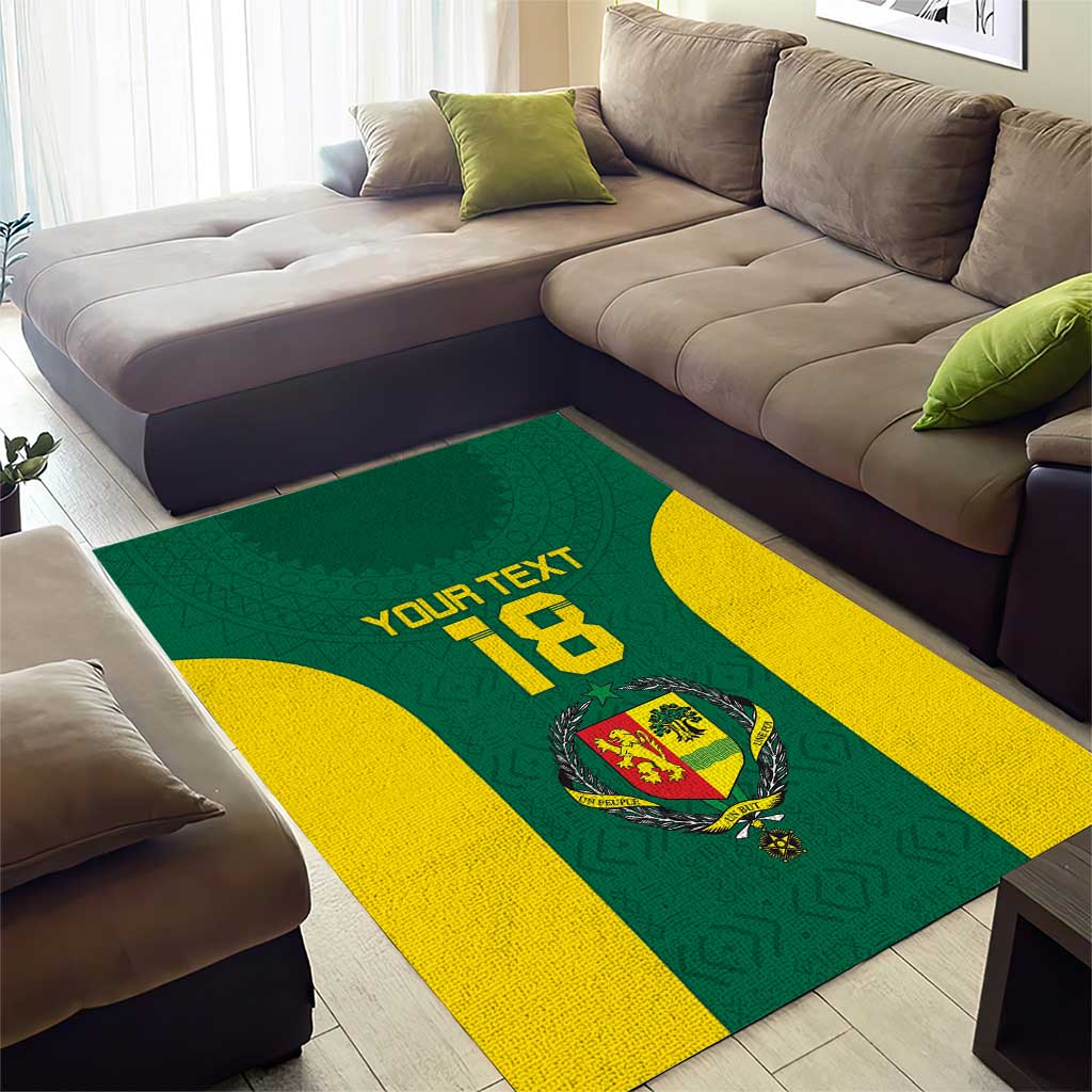 Senegal Football Custom Area Rug Pride of African Champions