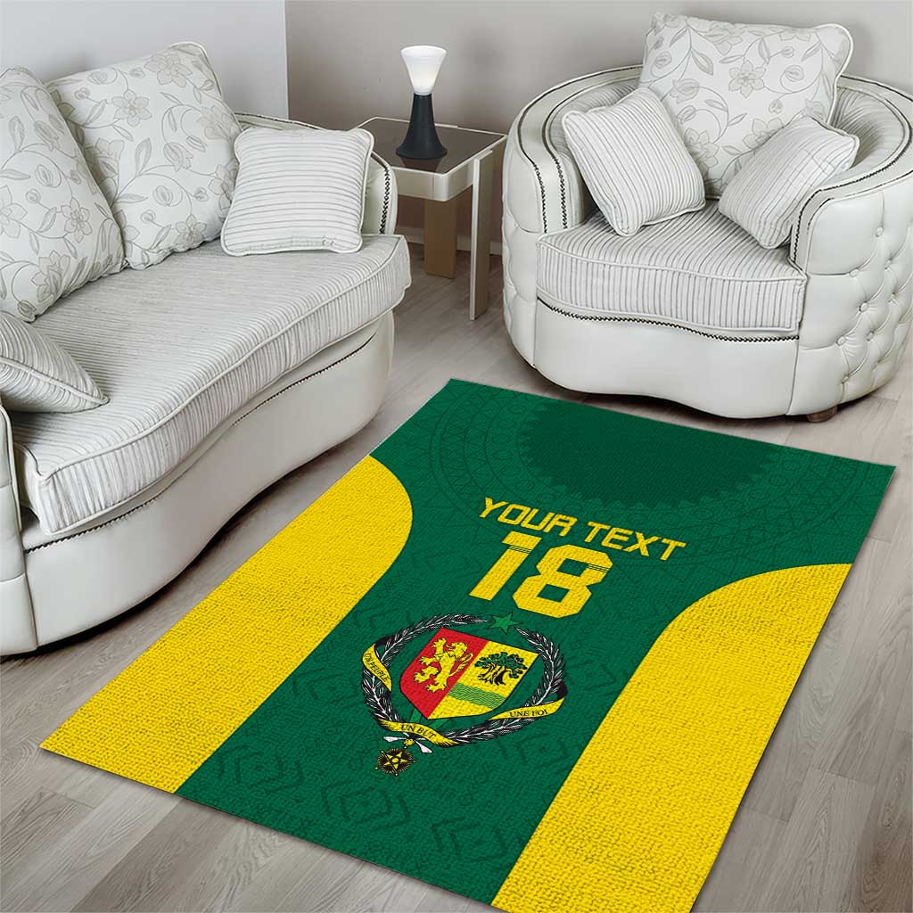 Senegal Football Custom Area Rug Pride of African Champions