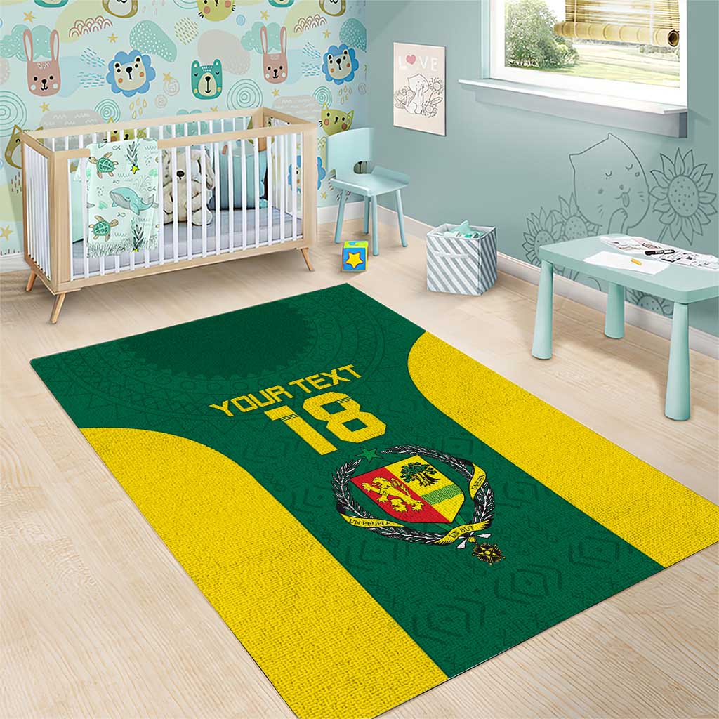 Senegal Football Custom Area Rug Pride of African Champions