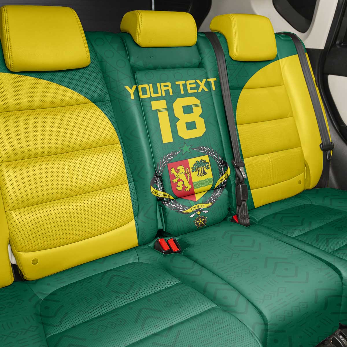 Senegal Football Custom Back Car Seat Cover Pride of African Champions