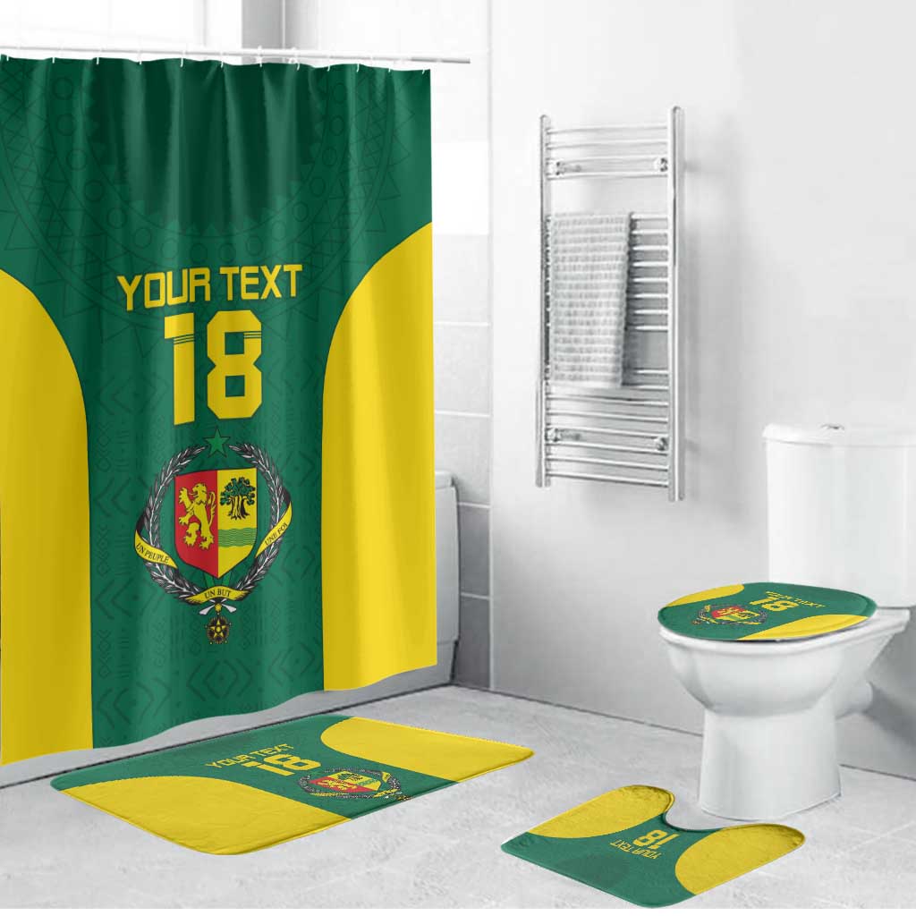 Senegal Football Custom Bathroom Set Pride of African Champions