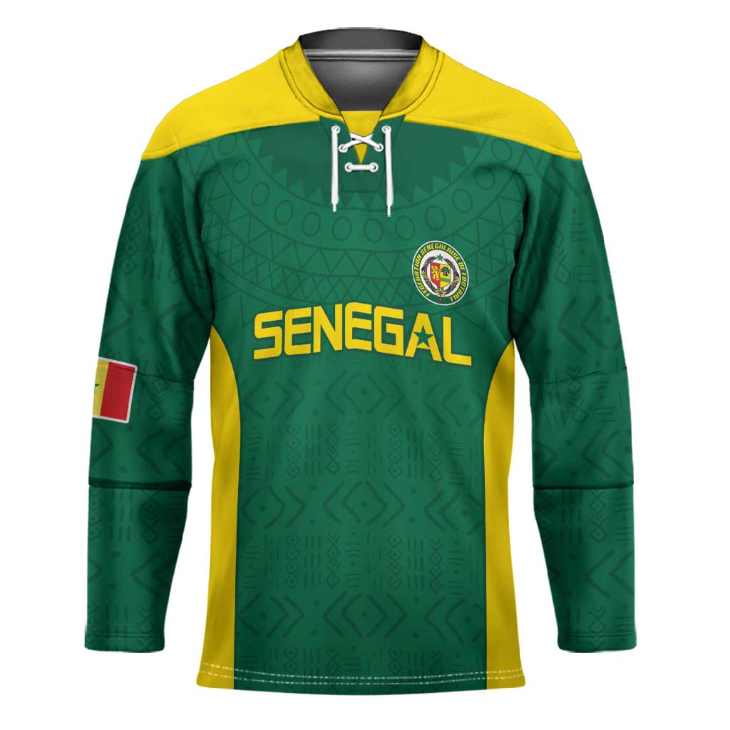 Senegal Football Custom Hockey Jersey Pride of African Champions