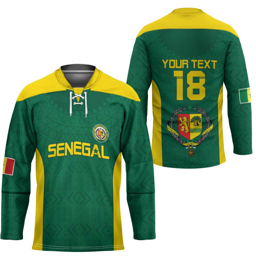 Senegal Football Custom Hockey Jersey Pride of African Champions