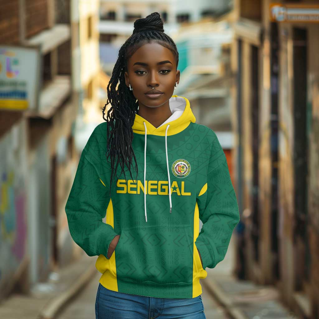 Senegal Football Custom Hoodie Pride of African Champions