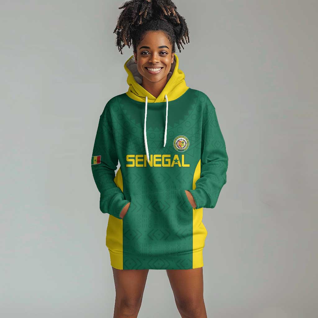 Senegal Football Custom Hoodie Dress Pride of African Champions