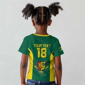 Senegal Football Custom Kid T shirt Pride of African Champions