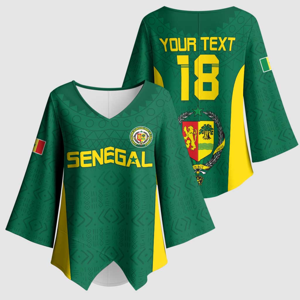 Senegal Football Custom Kimono Sleeve Blouse Pride of African Champions
