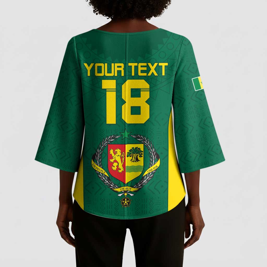 Senegal Football Custom Kimono Sleeve Blouse Pride of African Champions