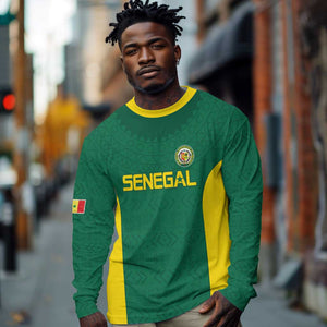 Senegal Football Custom Long Sleeve Shirt Pride of African Champions