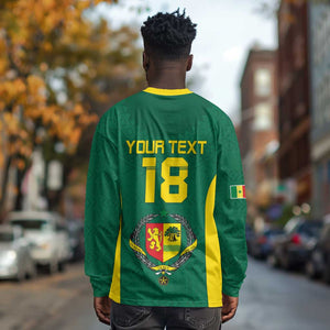 Senegal Football Custom Long Sleeve Shirt Pride of African Champions