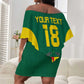 Senegal Football Custom Off Shoulder Short Dress Pride of African Champions