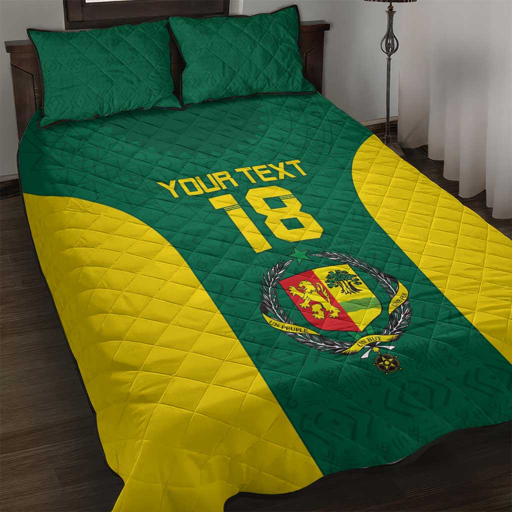 Senegal Football Custom Quilt Bed Set Pride of African Champions