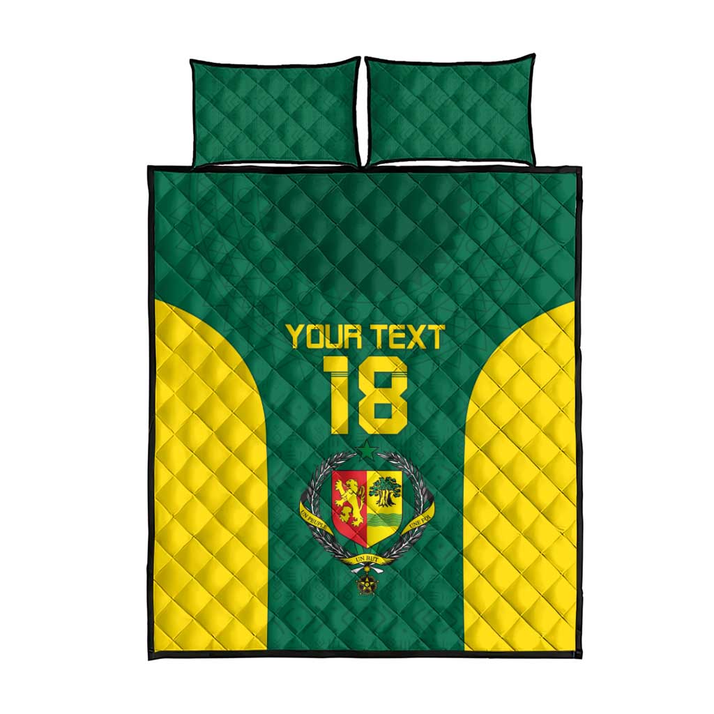 Senegal Football Custom Quilt Bed Set Pride of African Champions