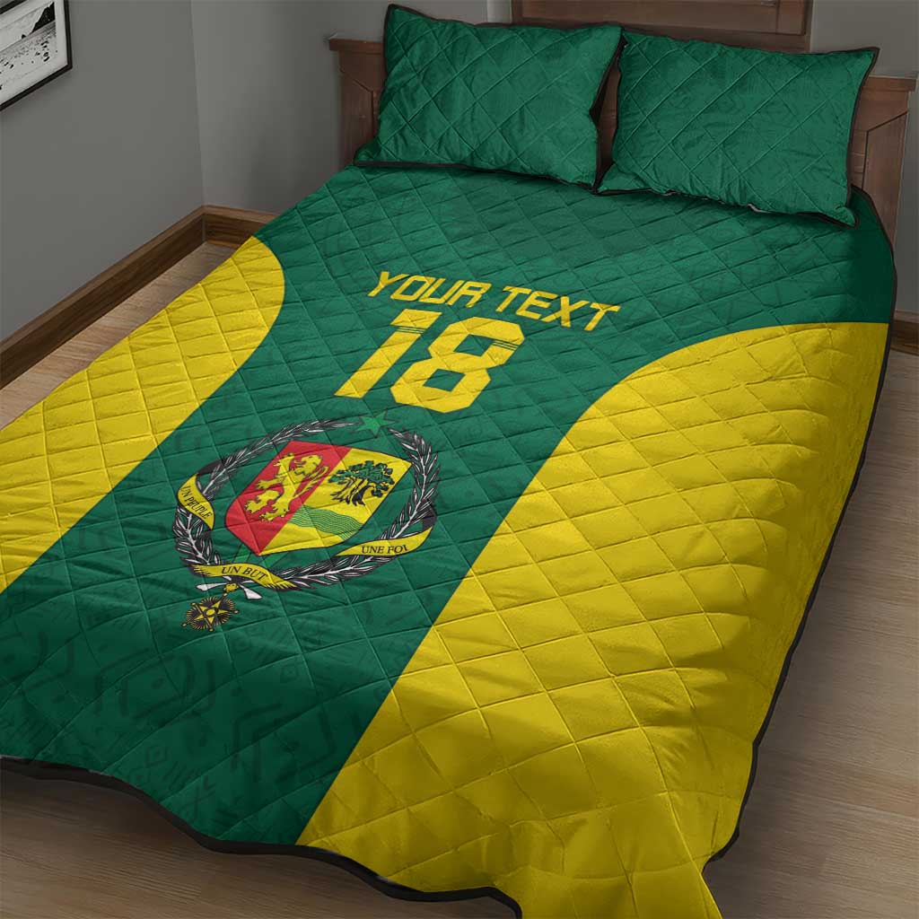 Senegal Football Custom Quilt Bed Set Pride of African Champions