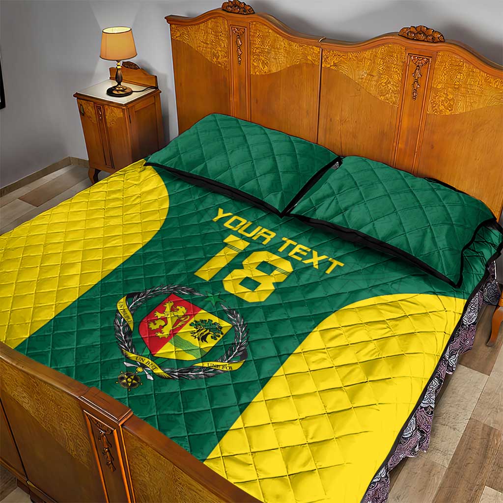 Senegal Football Custom Quilt Bed Set Pride of African Champions